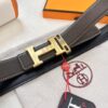 693201413a89a121ed55047d Hermès H Belt, ZP Mold Made, Electroplated Stainless Steel Hardware, Unisex, Genuine Palm Grain Leather, Reversible, Full-Grain Cowhide, 3.2cm Width