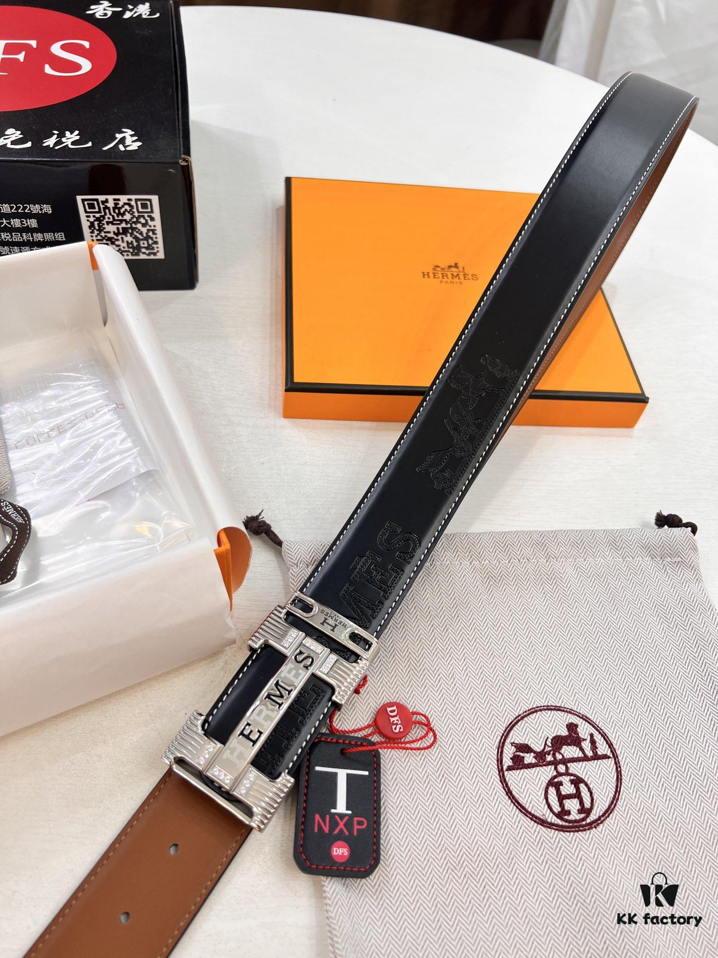 693201423a89a121ed55048e Hermès H Belt, New Arrival, Stainless Steel Inlaid Brick H Buckle, ZP Synchronized Engraved Logo, Top-Quality Full-Grain Calfskin Leather