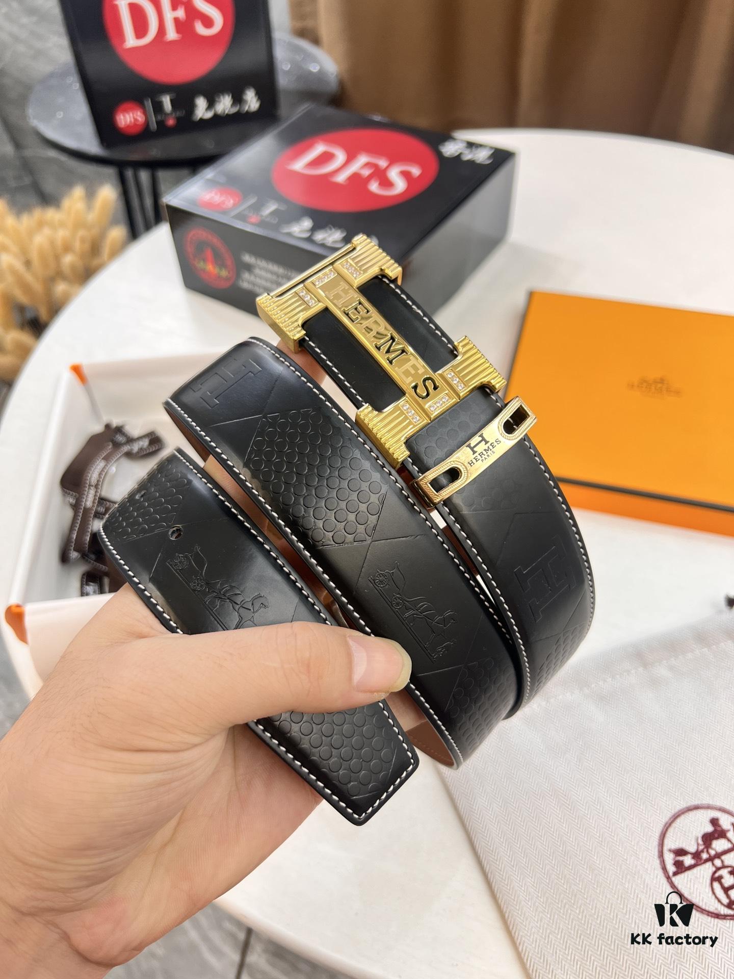 693201433a89a121ed550493 Hermès H Belt, New Arrival with Paved Steel H Buckle, Full Grain Cowhide Leather, 3.8cm Width, Top Quality
