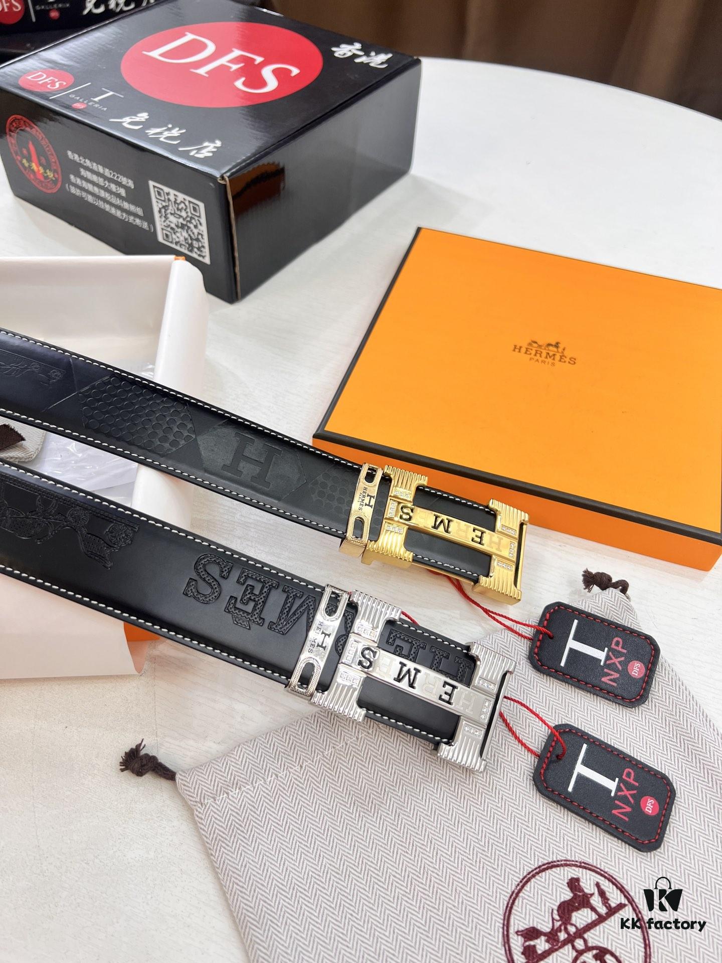 693201433a89a121ed550497 Hermès H Belt, New Arrival with Paved Steel H Buckle, Full Grain Cowhide Leather, 3.8cm Width, Top Quality