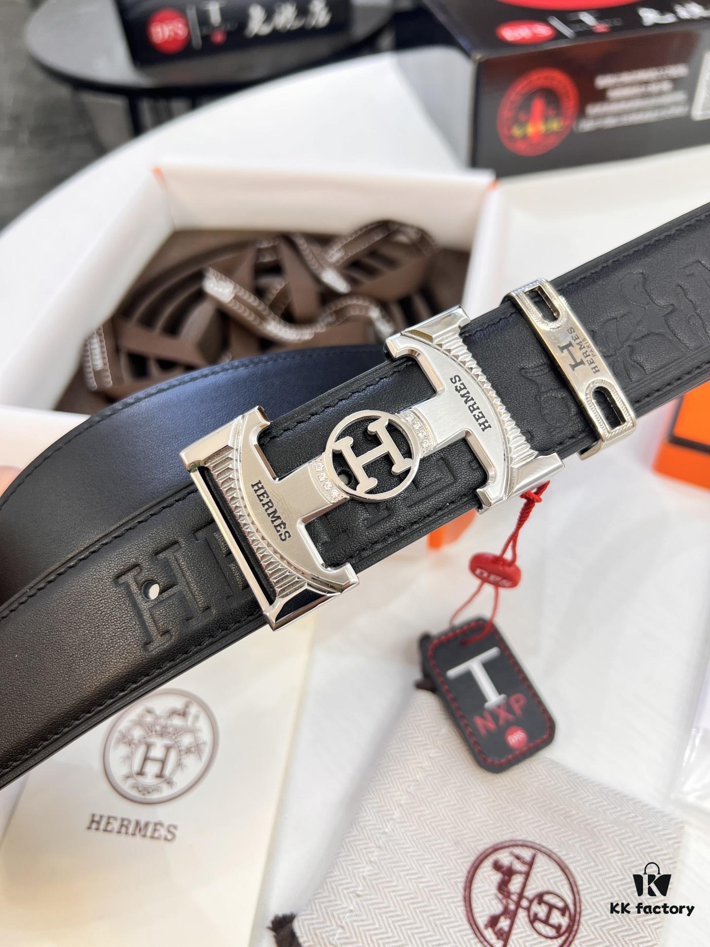 693201443a89a121ed5504a0 Arrival 🎺🎺 Real Product Shot, Hermes Men's Belt New Style with Diamond-Inlaid Letters and Hidden Buckle, ZP-Synchronized Steel Engraved Logo