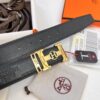 693201443a89a121ed5504aa Arrival 🎺🎺 Real Photo, Hermes Men's Belt, New Style with Diamond-Embedded Letters and Inner Buckle, ZP-Synchronized Steel Logo