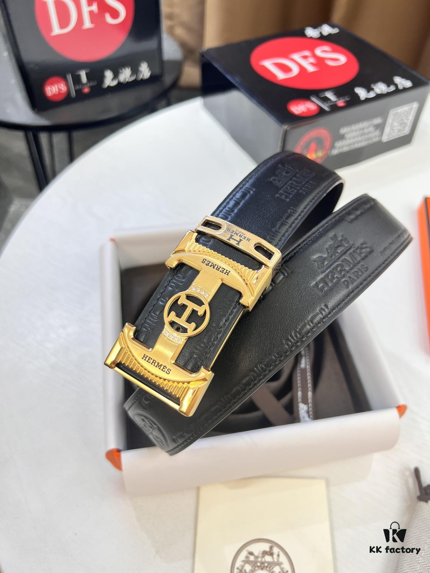 693201443a89a121ed5504ab Arrival 🎺🎺 Real Photo, Hermes Men's Belt, New Style with Diamond-Embedded Letters and Inner Buckle, ZP-Synchronized Steel Logo