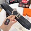 693201453a89a121ed5504ae Hermès (Men's) Belt, Top-Grade Imported Embossed Horsehead Full-Grain Leather, Fine Grain Calfskin, Steel Hardware with Inner Letters, Width 3.8cm