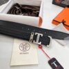 693201453a89a121ed5504b0 Hermès (Men's) Belt, Top-Grade Imported Embossed Horsehead Full-Grain Leather, Fine Grain Calfskin, Steel Hardware with Inner Letters, Width 3.8cm