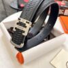693201453a89a121ed5504b2 Hermès (Men's) Belt, Top-Grade Imported Embossed Horsehead Full-Grain Leather, Fine Grain Calfskin, Steel Hardware with Inner Letters, Width 3.8cm
