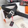 693201453a89a121ed5504b3 Hermès (Men's) Belt, Top-Grade Imported Embossed Horsehead Full-Grain Leather, Fine Grain Calfskin, Steel Hardware with Inner Letters, Width 3.8cm