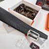 693201463a89a121ed5504bf Hermès Men's Belt, Top Grain Calfskin Leather, 3.8cm Width, Stainless Steel Hardware, Adjustable Length, Gift-Ready