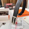 693201463a89a121ed5504c0 Hermès Men's Belt, Top Grain Calfskin Leather, 3.8cm Width, Stainless Steel Hardware, Adjustable Length, Gift-Ready