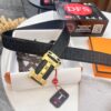 Hermès H Belt, New Arrival, Stainless Steel H Buckle with Paved Stones, ZP Synchronized Engraved Logo, Genuine Imported Top Layer Cowhide Leather