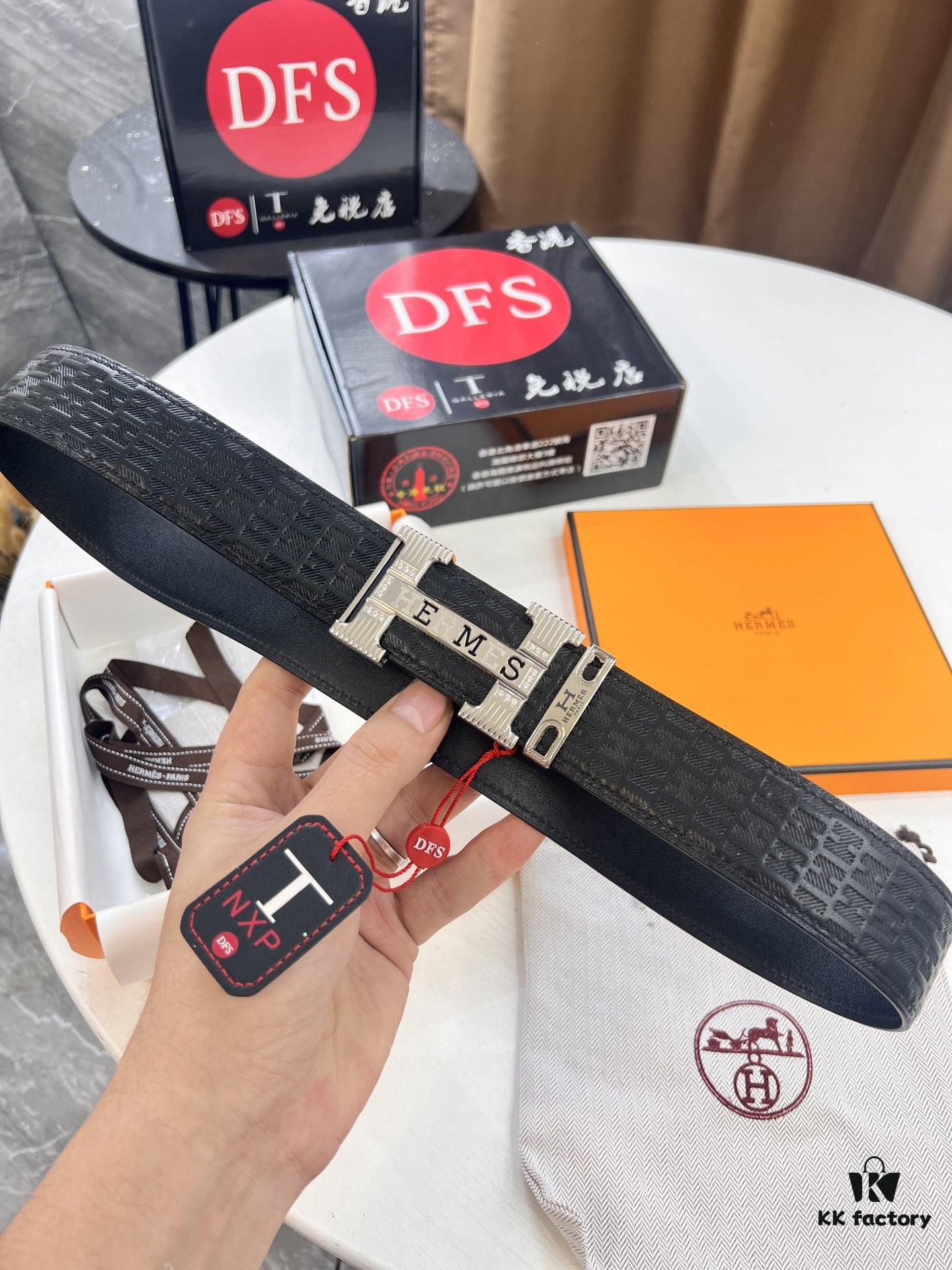693201493a89a121ed5504e0 Hermès H Belt, New Arrival with Paved Steel H Buckle, Full Grain Cowhide Leather, 3.8cm Width, Imported Horsehead Leather, ZP-Synchronized Engraved Logo
