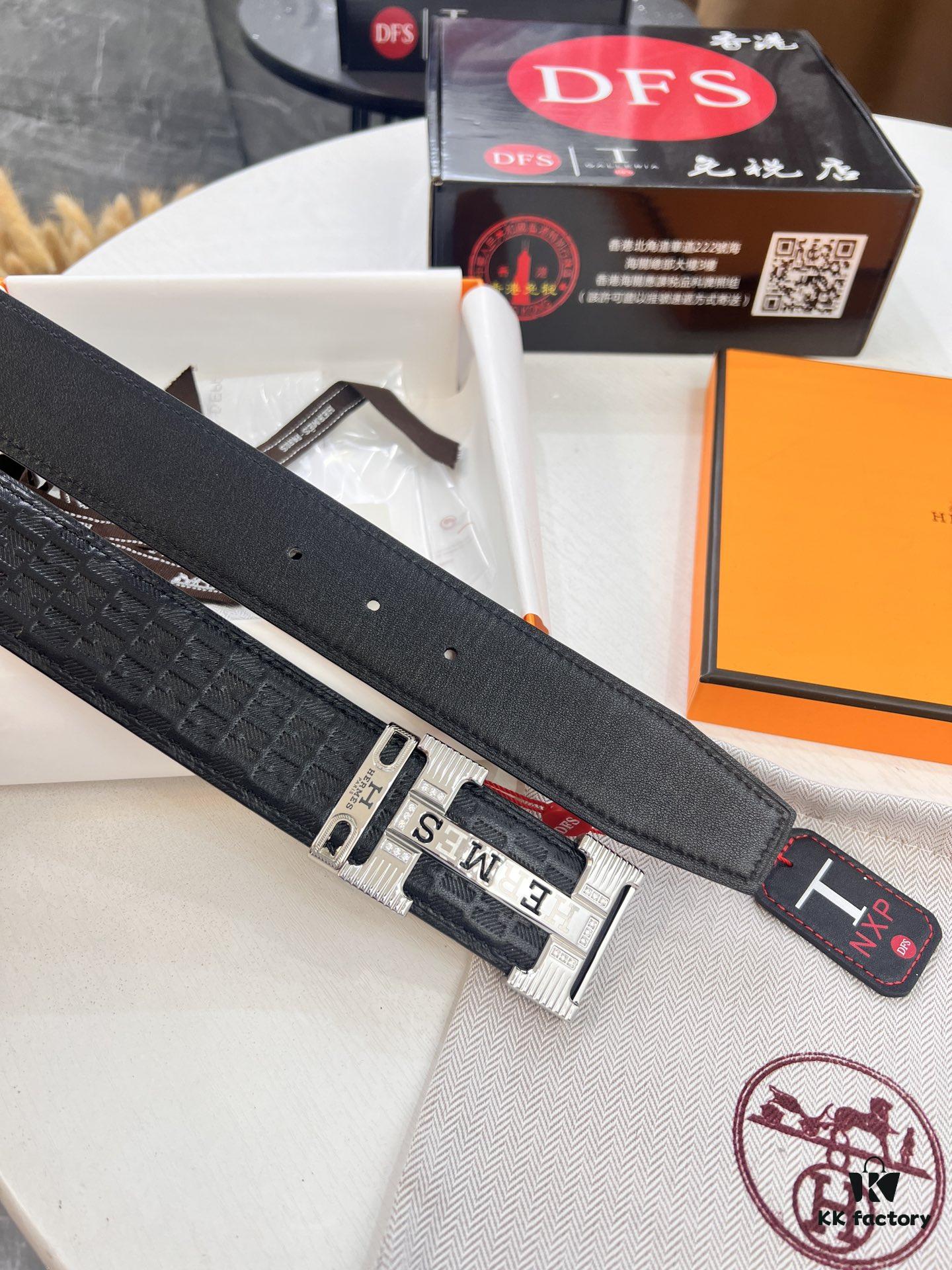 693201493a89a121ed5504e3 Hermès H Belt, New Arrival with Paved Steel H Buckle, Full Grain Cowhide Leather, 3.8cm Width, Imported Horsehead Leather, ZP-Synchronized Engraved Logo