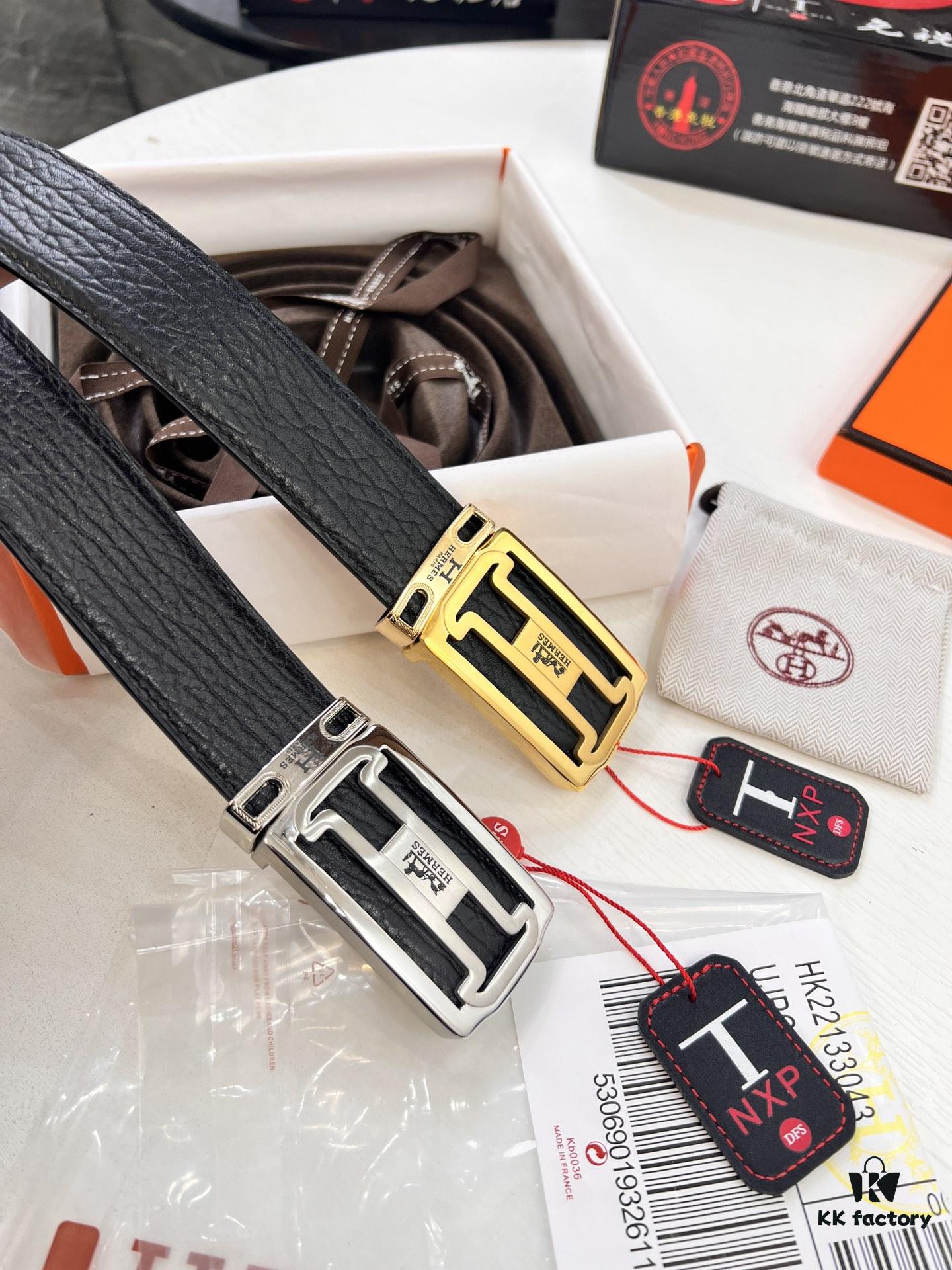 6932014a3a89a121ed5504ed Hermès Men's Belt, New H-Logo Inside-Out Buckle, Dual-Sided Use, Imported Embossed Elephant Grain Full-Grain Leather, 3.8cm Width, Top-Tier Quality with NXP Anti-Counterfeit Chip