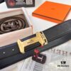 6932014b3a89a121ed5504fd Hermès Men's Belt, Top Grain Cowhide with Engraved H Logo Buckle, 3.8cm Width, Adjustable Length, Genuine Leather Gift Boxed