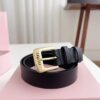6932014c3a89a121ed550512 Sanya Tax-Free Genuine Latest Gift Box Packaging Miu Miu High-End Women's Leather Belt 3.0cm Width