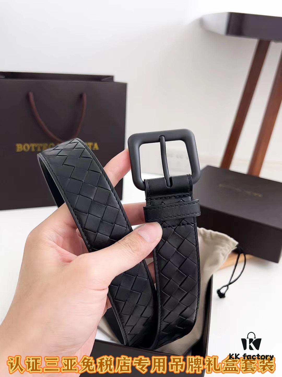 693201513a89a121ed550547 Sanya Tax-Free Authentic-Level Latest Gift Box Packaging: BV Classic Style High-Quality Belt, 35mm Width, Original Order Quality