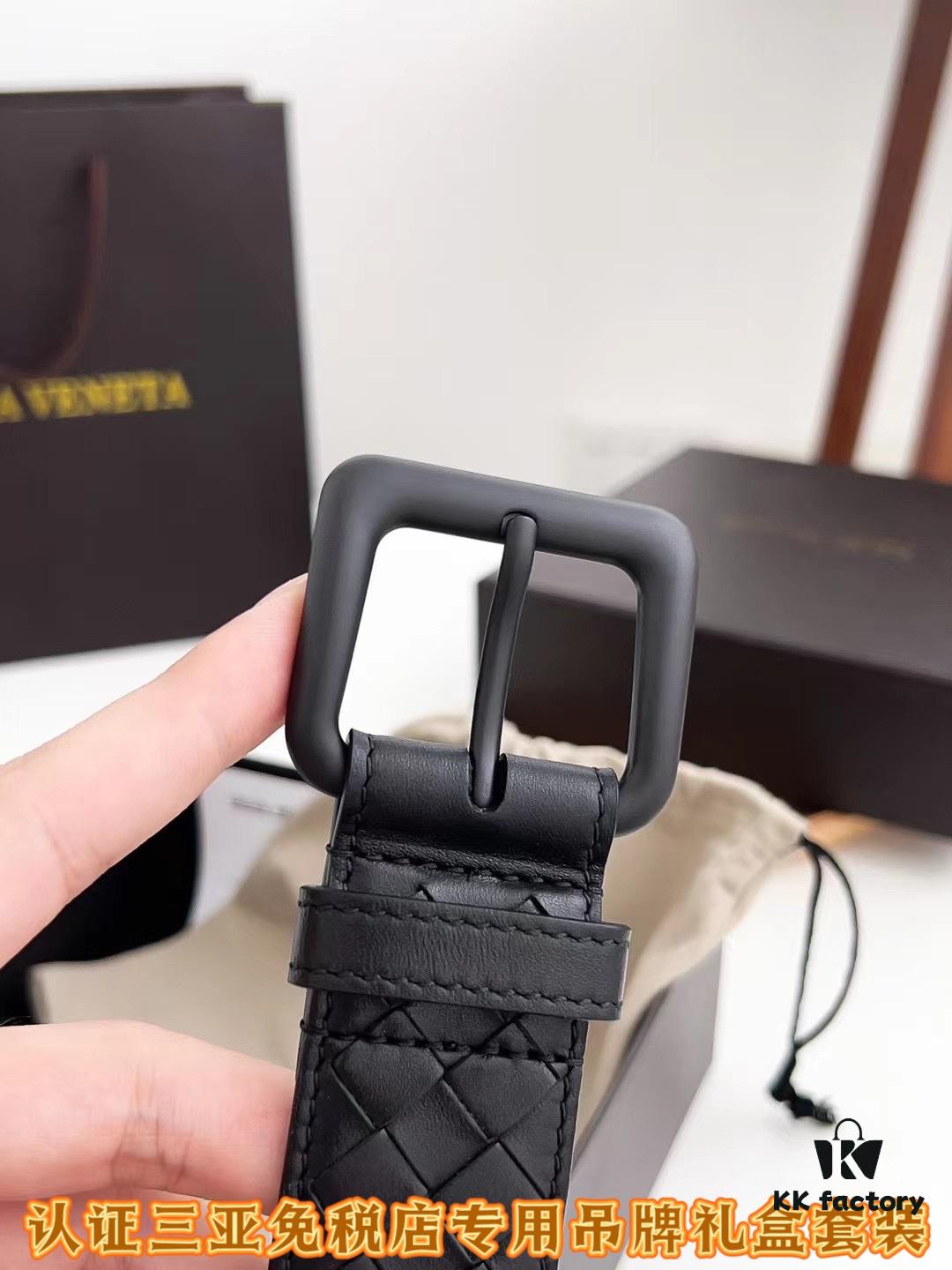 693201513a89a121ed550548 Sanya Tax-Free Authentic-Level Latest Gift Box Packaging: BV Classic Style High-Quality Belt, 35mm Width, Original Order Quality