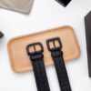 693201513a89a121ed55054c Sanya Tax-Free Authentic-Level Latest Gift Box Packaging: BV Classic Style High-Quality Belt, 35mm Width, Original Order Quality