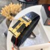 693201523a89a121ed550553 Hermès H Belt, New Arrival, Stainless Steel H Insert Buckle with Paved Bricks, ZP-Synchronized Engraved Logo