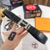 Hermès H Belt, New Arrival with Inlaid Brick Stainless Steel 'H' Buckle, ZP-Synchronized Engraved Logo, Imported Crocodile-Texture Top-Layer Cowhide