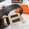 693201523a89a121ed55055f Hermès Men's Belt, New Style Full Diamond H Letter Inside Buckle, Double-Sided Use, ZP Synchronized Steel Stamp Logo, Imported Elephant Grain Top Layer Cowhide, 3.8cm Width, High-End Quality