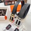 693201533a89a121ed550563 Hermès Men's Belt, New Style Full Diamond H Letter Inside Buckle, Double-Sided Use, ZP Synchronized Steel Stamp Logo, Imported Elephant Grain Top Layer Cowhide, 3.8cm Width, High-End Quality