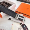 Hermès Men's Belt, New Style Full Diamond H Letter Inside Buckle, Double-Sided Use, ZP Synchronized Steel Logo, Imported Elephant Texture Full-Grain Leather, 3.8cm Width, Top Quality