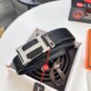 Hermès Men's Belt, New Style Full Diamond H Letter Inside Buckle, Double-Sided Use, ZP Synchronized Steel Logo, Imported Elephant Texture Full-Grain Leather, 3.8cm Width, Top Quality