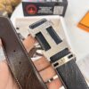 693201563a89a121ed550589 Arrival Hermes Men's Belt, New H-Logo Inside Buckle, Double-Sided Wear, Synchronized Steel Engraved Logo, Imported Elephant Grain Full-Grain Cowhide, 3.8cm Width, Top Quality