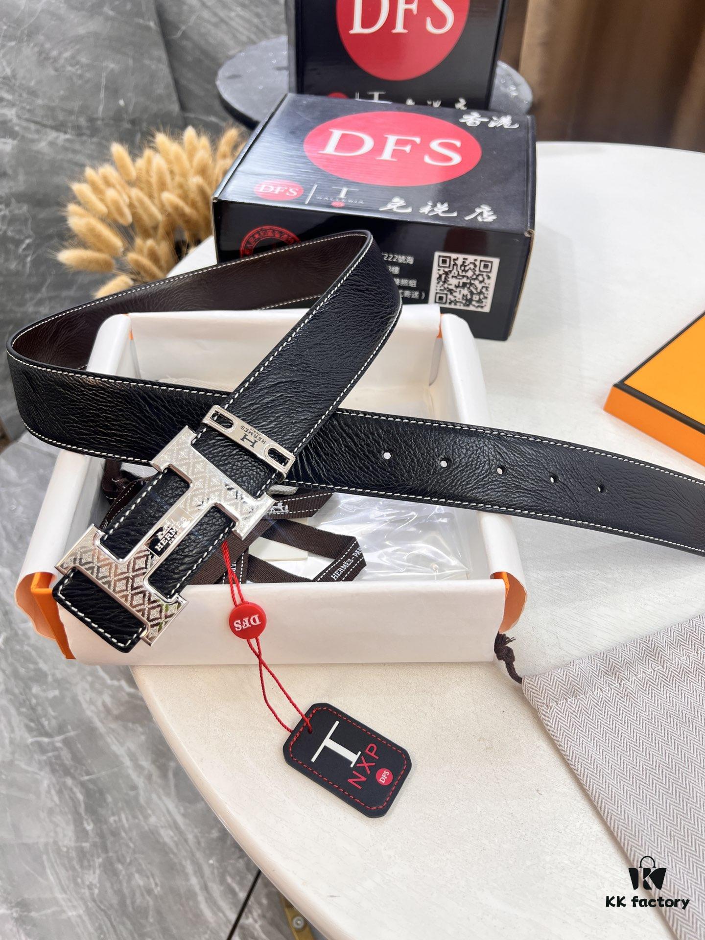 693201563a89a121ed55058c Arrival Hermes Men's Belt, New H-Logo Inside Buckle, Double-Sided Wear, Synchronized Steel Engraved Logo, Imported Elephant Grain Full-Grain Cowhide, 3.8cm Width, Top Quality