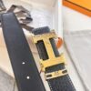 693201563a89a121ed550590 Arrival of Hermès Men's Belt, New H-Letter Interior Buckle, Dual-Sided Use, Imported Elephant Grain Full-Grain Calfskin, 3.8cm Width, Top Quality with NXP Chip Anti-Counterfeit Packaging