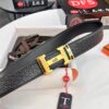 Hermès H Belt, Steel H Buckle with Paved Bricks, Imported Grain Top Layer Cowhide