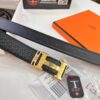 Hermès H Belt, Steel H Buckle with Paved Bricks, Imported Grain Top Layer Cowhide