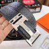 693201583a89a121ed5505ad Hermès H Belt, Steel H Insert Buckle with Paved Bricks, Imported Striped Full-Grain Calfskin, 3.8cm Width, Top Quality with NXP Anti-Counterfeit Chip