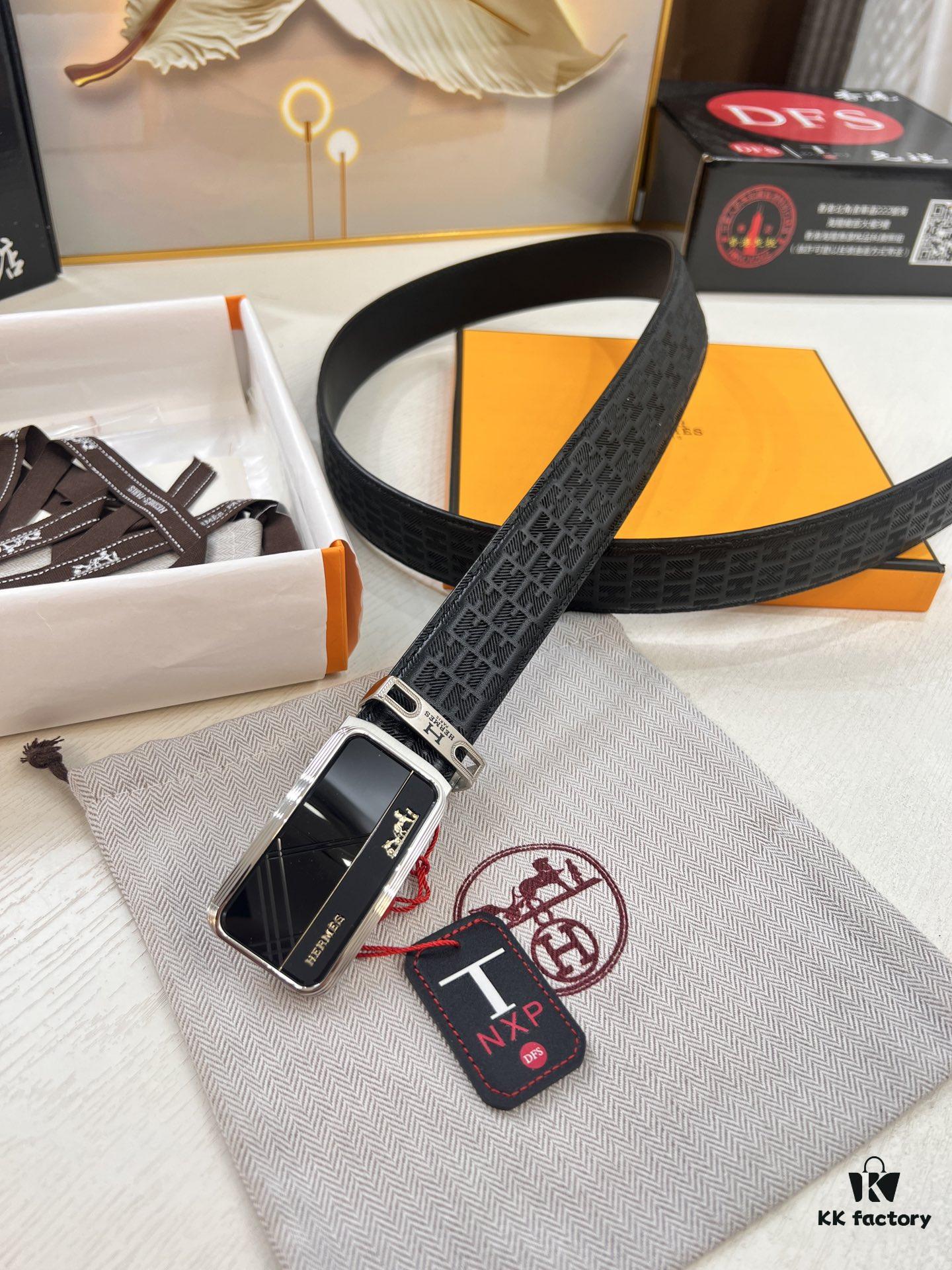 693201593a89a121ed5505b6 Hermès HH Original Factory Direct Order, Hong Kong Duty-Free Gift Box, Automatic Buckle with NXP RFID Tag Verifiable on Official Website, Authentic Anti-Counterfeit Chip