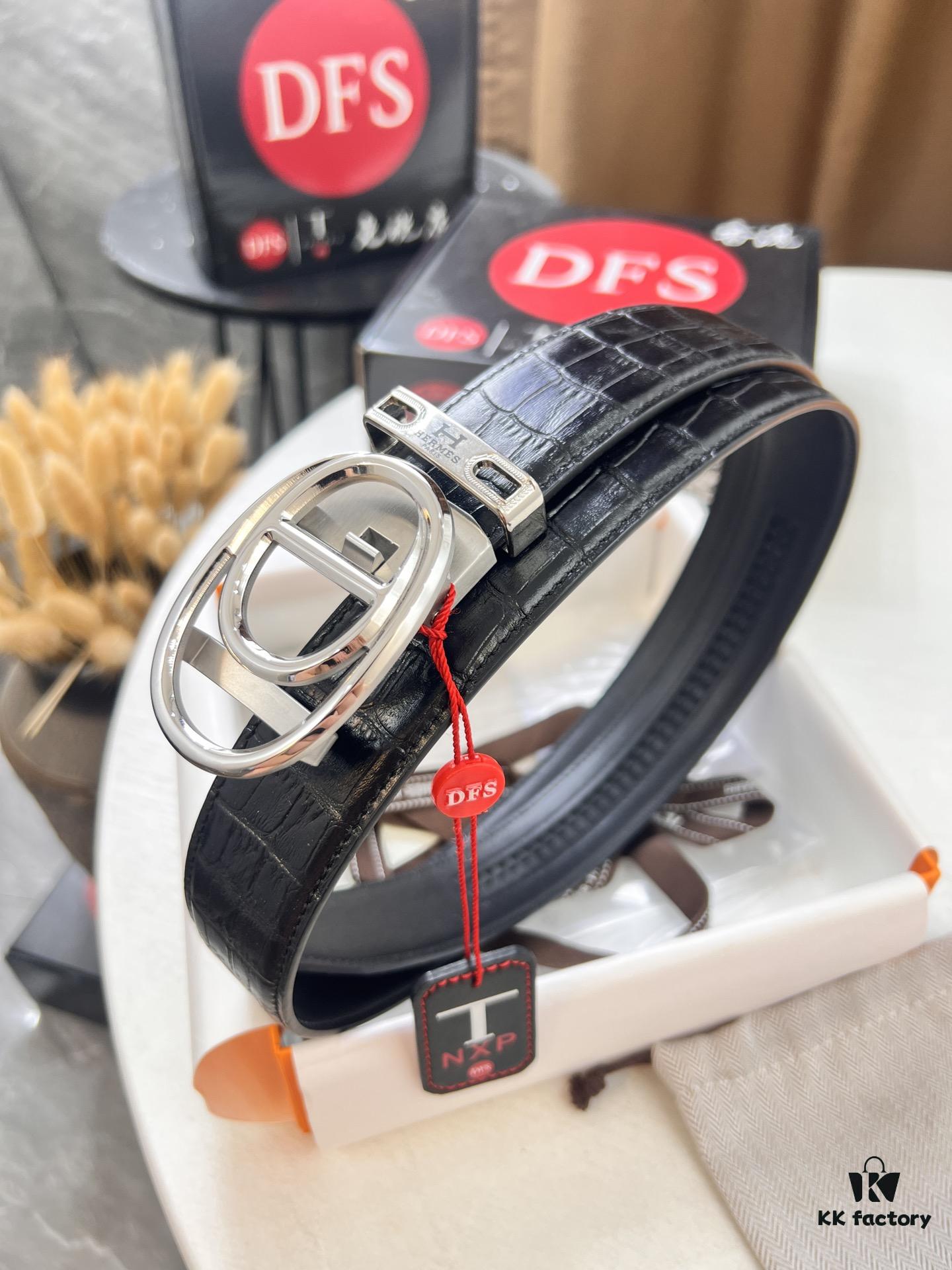 6932015b3a89a121ed5505d0 Hermès HH Original Factory Direct Order Belt - Italian Imported Crocodile Grain Top Layer Leather, Automatic Buckle, 3.5cm Width