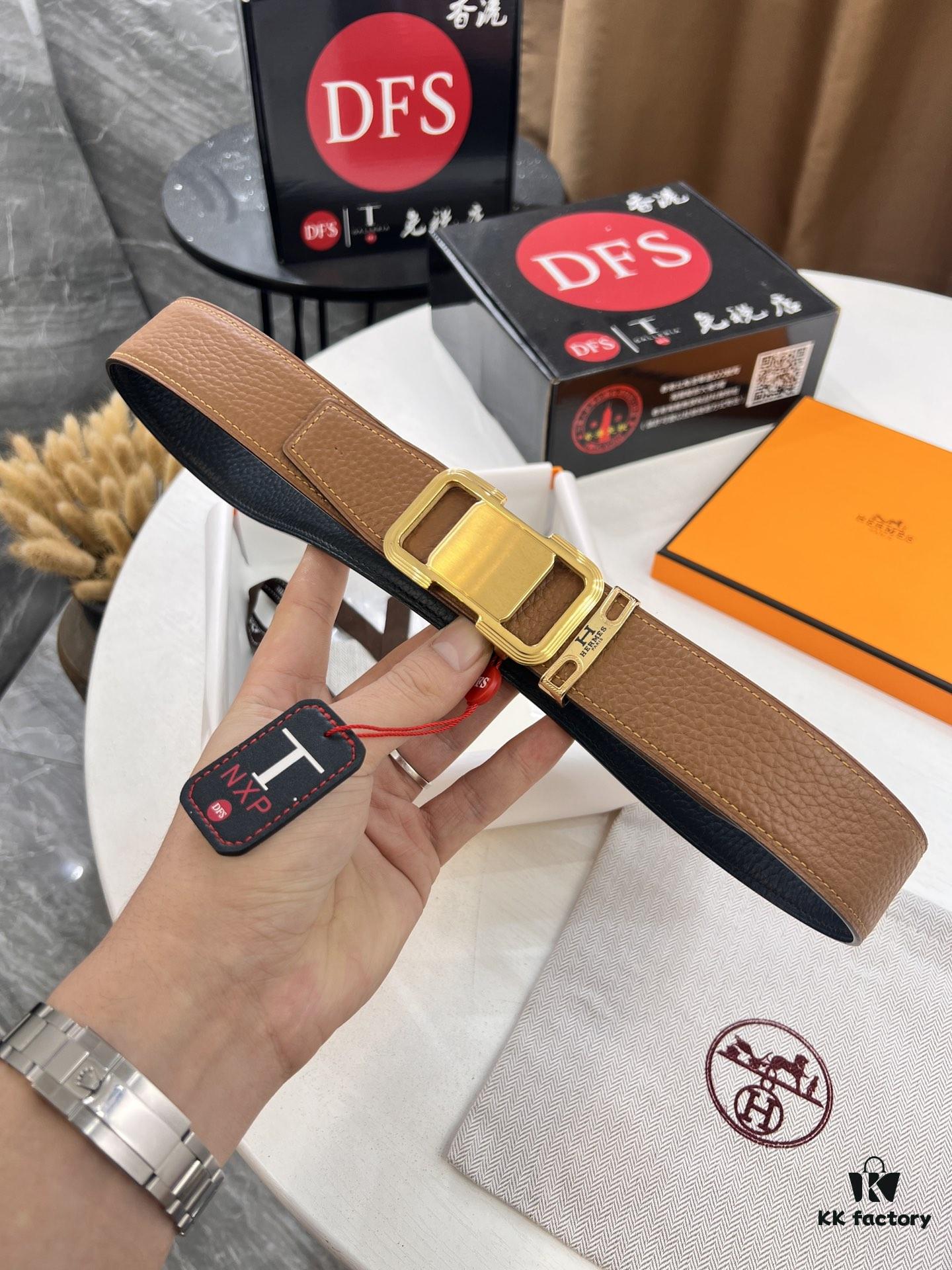 6932015c3a89a121ed5505db Hermès H Belt, ZP Molded Stainless Steel Hardware with Electroplated Pattern, Full-Grain Calfskin Leather, Reversible Design, 3.8cm Width