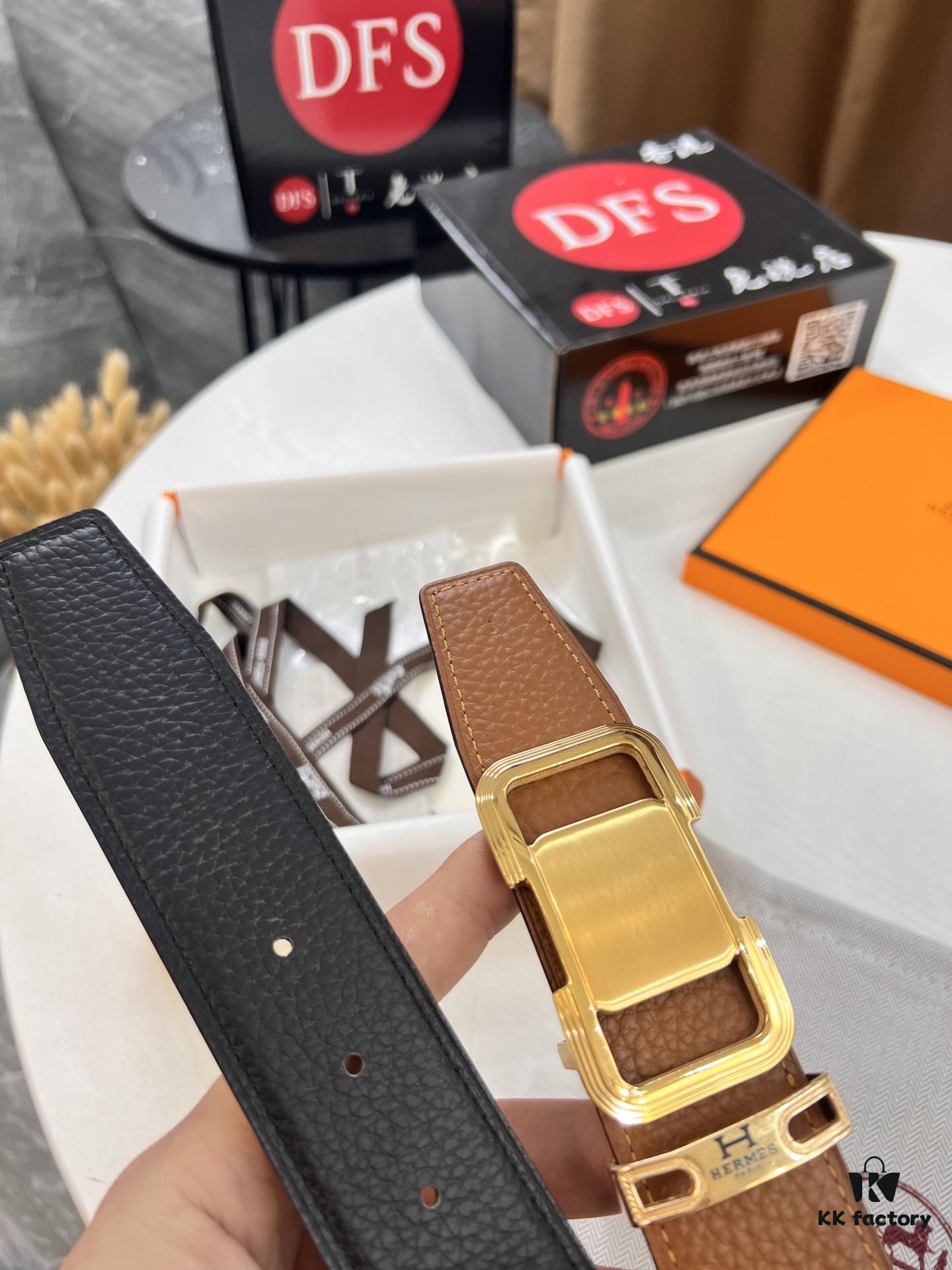 6932015c3a89a121ed5505dd Hermès H Belt, ZP Molded Stainless Steel Hardware with Electroplated Pattern, Full-Grain Calfskin Leather, Reversible Design, 3.8cm Width