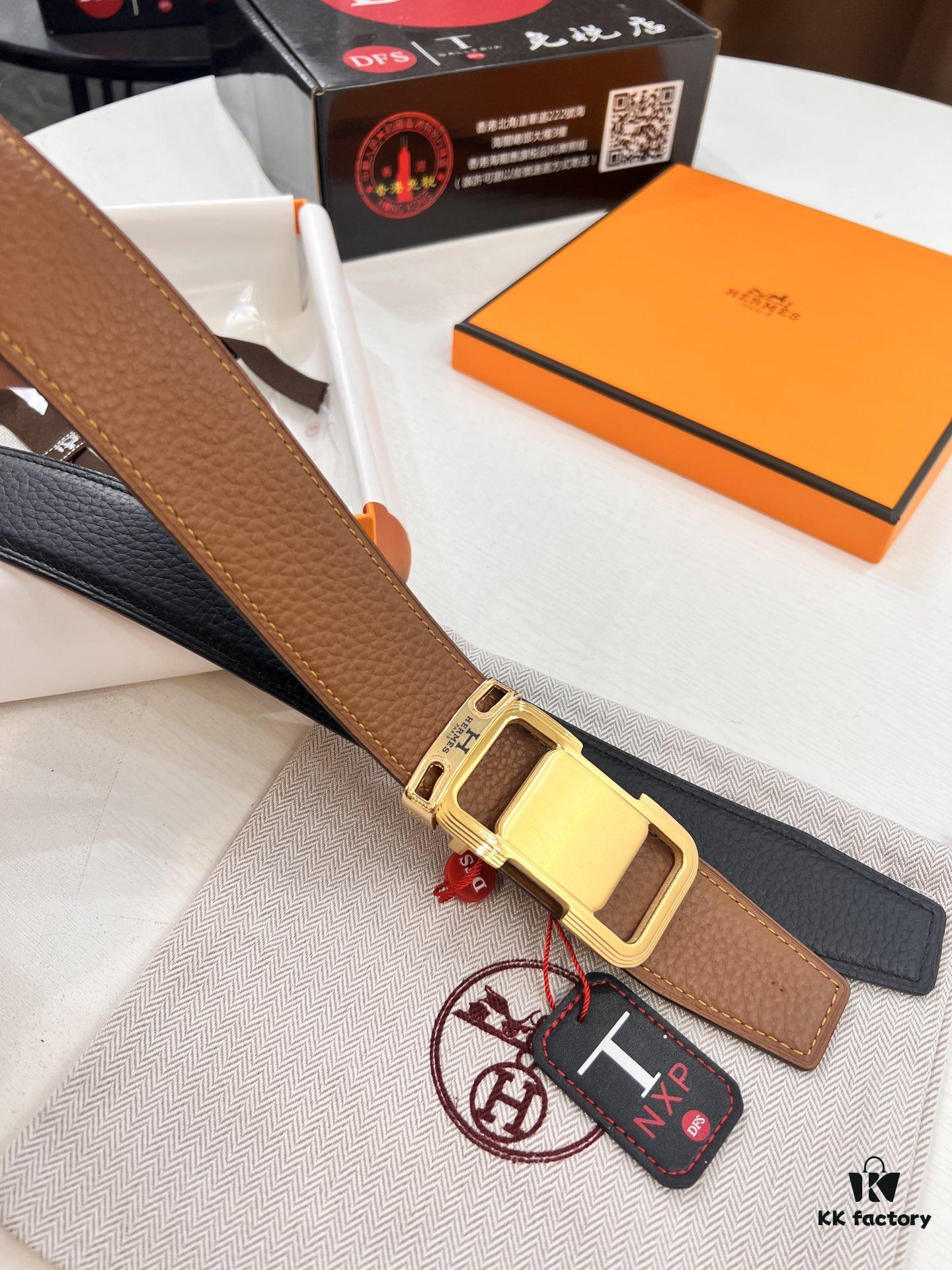 6932015c3a89a121ed5505df Hermès H Belt, ZP Molded Stainless Steel Hardware with Electroplated Pattern, Full-Grain Calfskin Leather, Reversible Design, 3.8cm Width