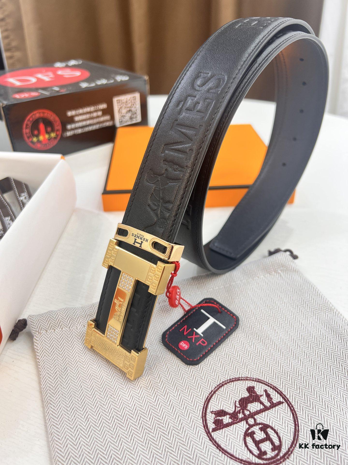 6932015f3a89a121ed5505fc Hermès H Belt, New Arrival with Paved Steel H Buckle, Full Grain Calfskin Leather, 3.8cm Width, Top Quality