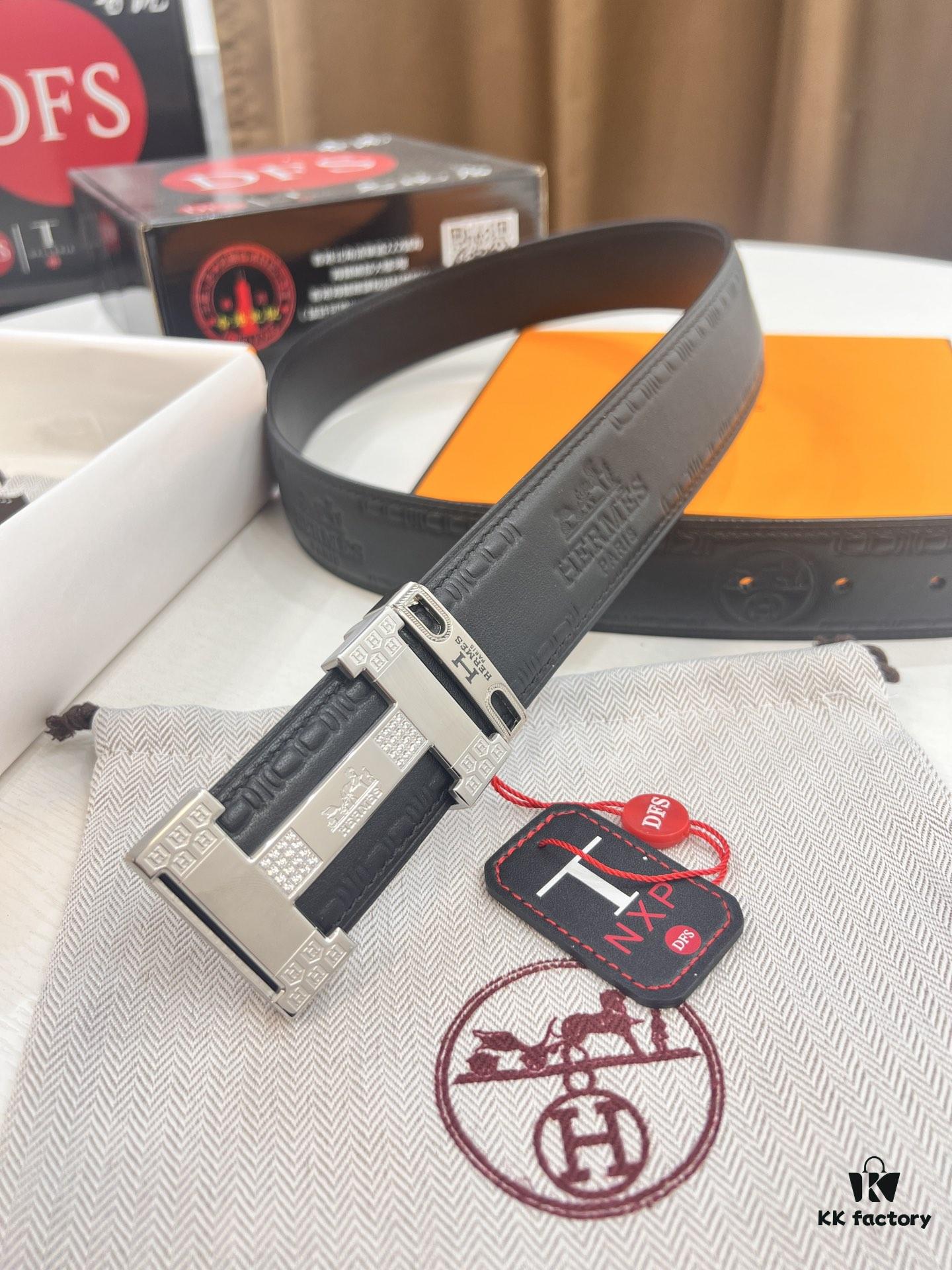 6932015f3a89a121ed550602 Hermès H Belt, New Arrival, Stainless Steel H Buckle with Paved Stones, ZP Synchronized Engraved Logo, Genuine Imported Top Layer Calfskin Leather