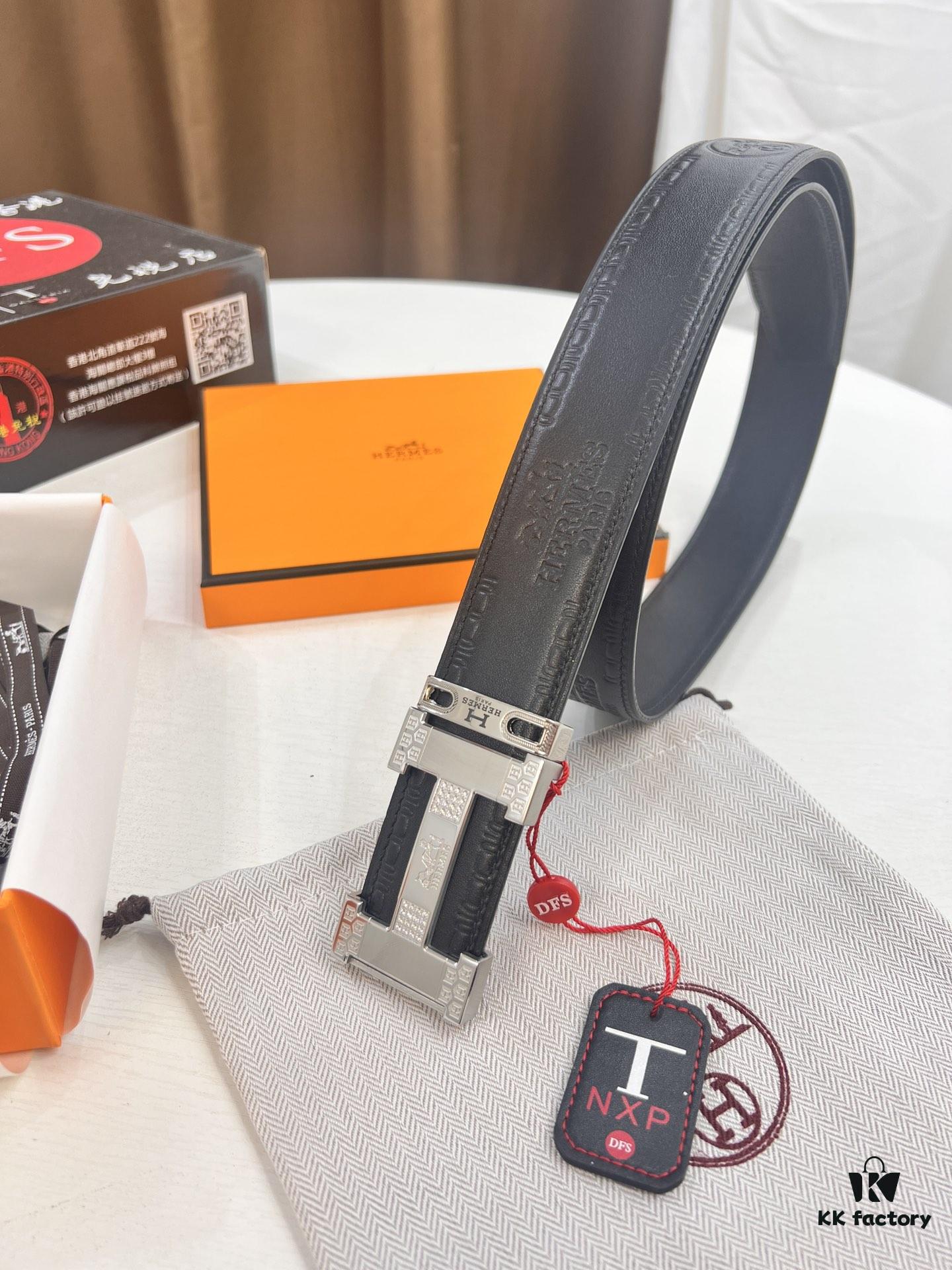 6932015f3a89a121ed550603 Hermès H Belt, New Arrival, Stainless Steel H Buckle with Paved Stones, ZP Synchronized Engraved Logo, Genuine Imported Top Layer Calfskin Leather