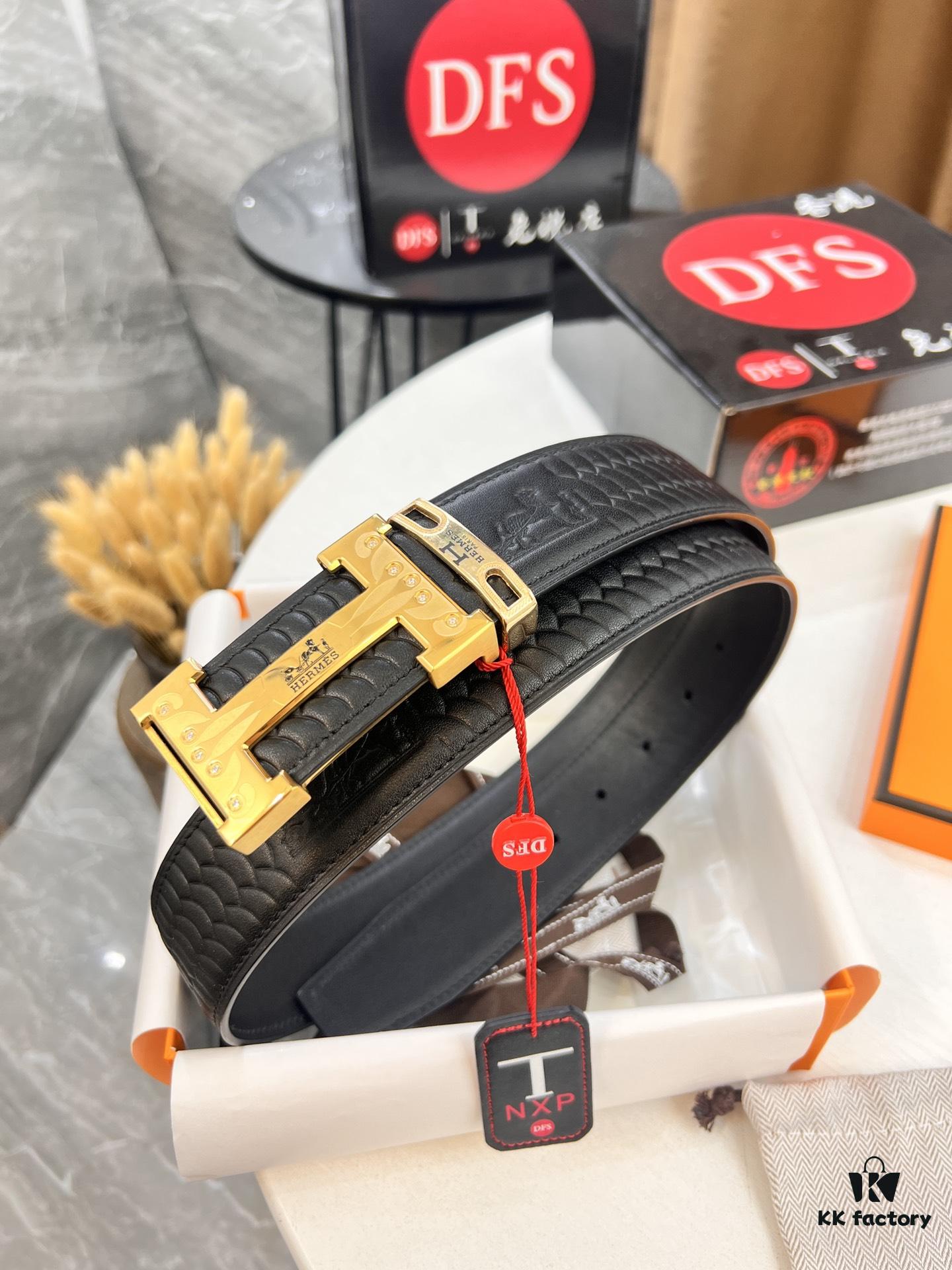 693201603a89a121ed550608 Hermès H Belt, New Arrival with Inlaid Brick Stainless Steel H Buckle, ZP-Synchronized Engraved Logo