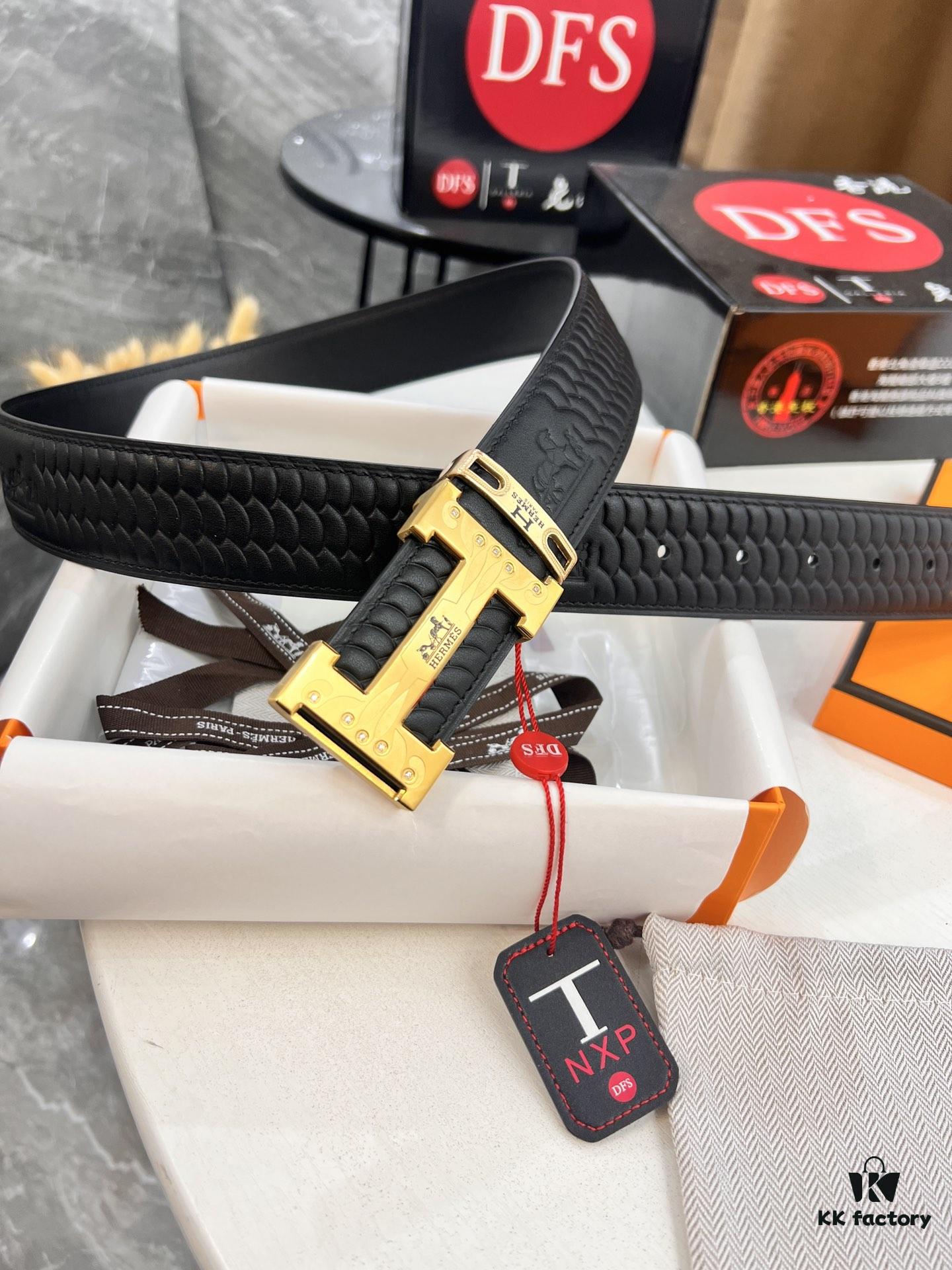 693201603a89a121ed550609 Hermès H Belt, New Arrival with Inlaid Brick Stainless Steel H Buckle, ZP-Synchronized Engraved Logo
