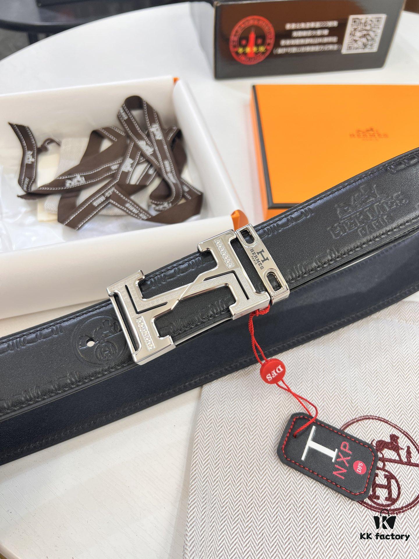 693201613a89a121ed550614 Arrival 🎺🎺 Hermes Men's Belt, New Style with Diamond-Inlaid Letters and Inner Buckle, ZP-Synchronized Steel Logo, Imported Embossed Horse-Carriage Full-Grain Calfskin, 3.8cm Plain Weave Full-Grain Leather, Top-Tier Quality Available for Authentication