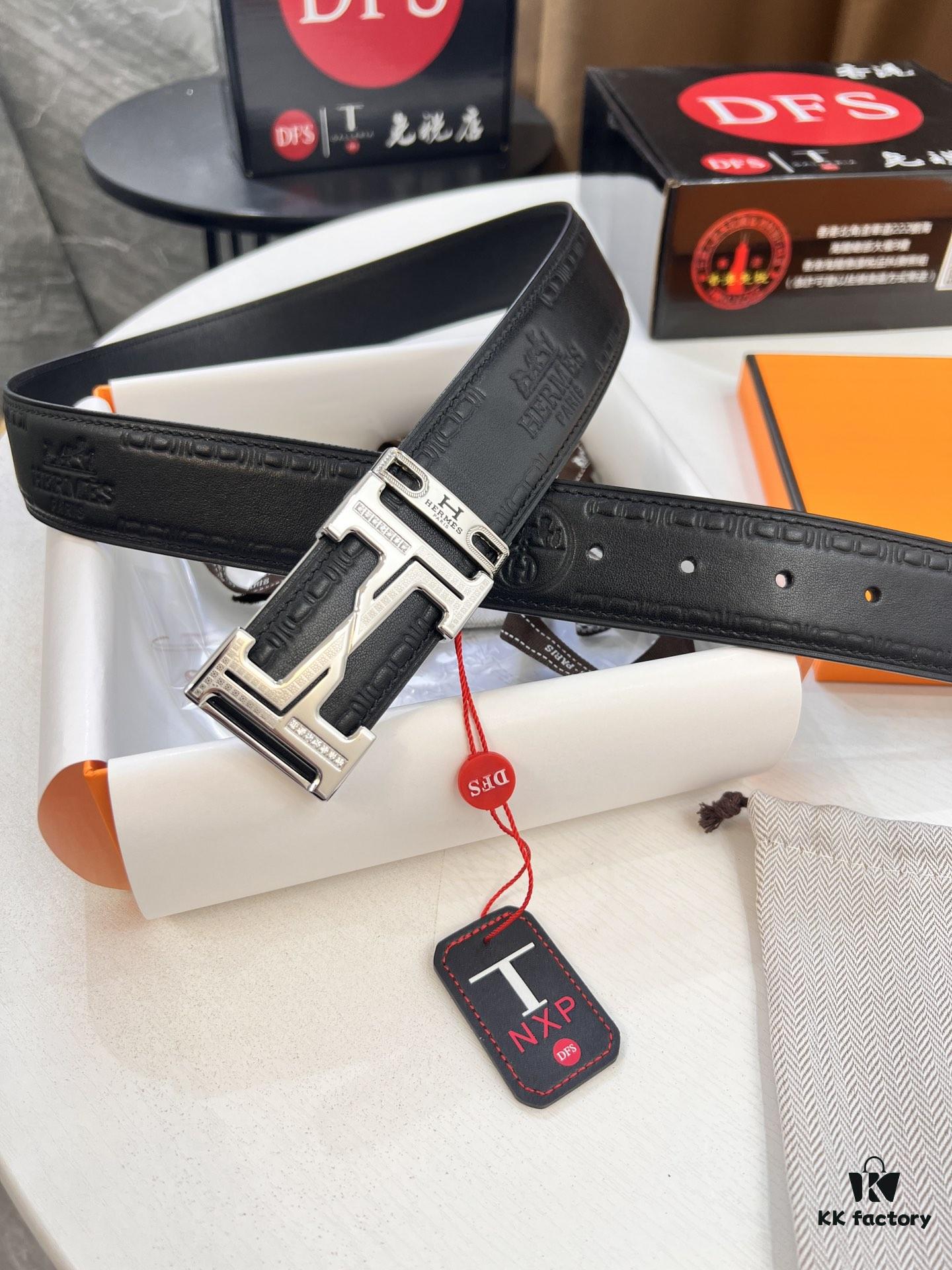 693201613a89a121ed550617 Arrival 🎺🎺 Hermes Men's Belt, New Style with Diamond-Inlaid Letters and Inner Buckle, ZP-Synchronized Steel Logo, Imported Embossed Horse-Carriage Full-Grain Calfskin, 3.8cm Plain Weave Full-Grain Leather, Top-Tier Quality Available for Authentication
