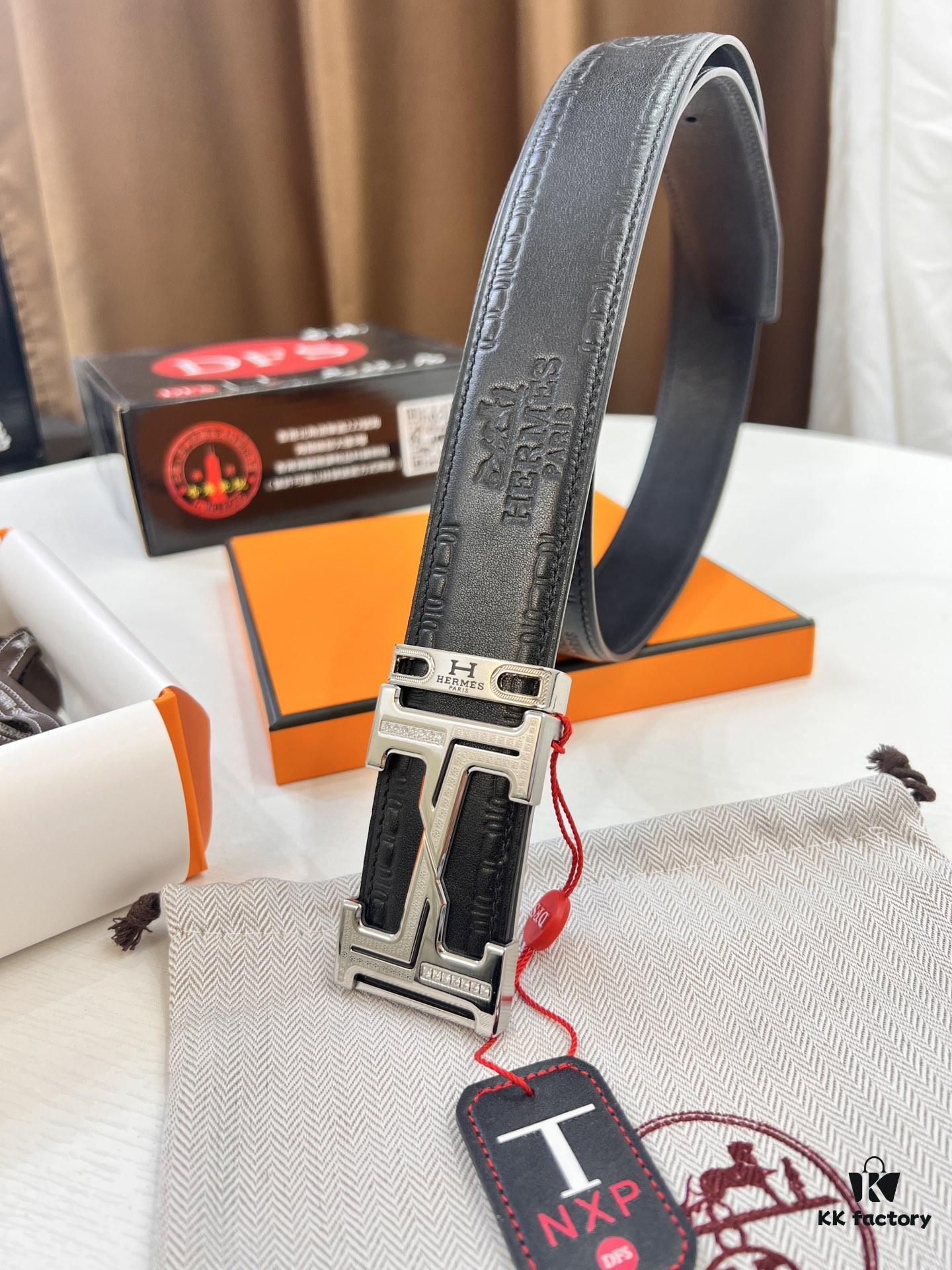 693201613a89a121ed550618 Arrival 🎺🎺 Hermes Men's Belt, New Style with Diamond-Inlaid Letters and Inner Buckle, ZP-Synchronized Steel Logo, Imported Embossed Horse-Carriage Full-Grain Calfskin, 3.8cm Plain Weave Full-Grain Leather, Top-Tier Quality Available for Authentication
