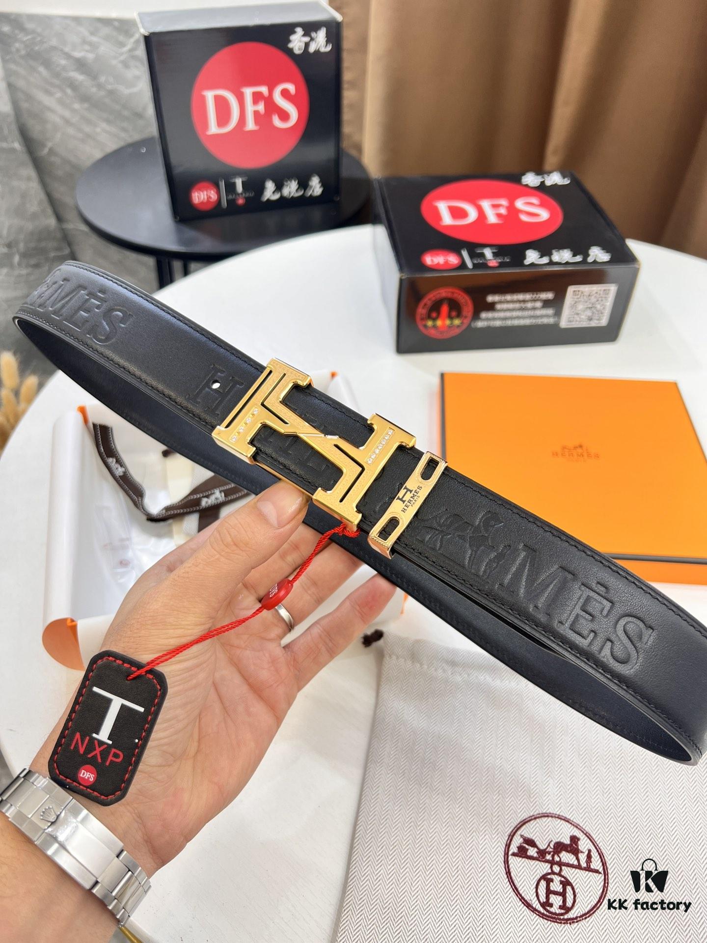 693201613a89a121ed55061a Arrival 🎺🎺 Real Item Shot, Hermes Men's Belt, New Style with Diamond-Encrusted Letters, Inner Buckle with ZP-Synchronized Steel Logo