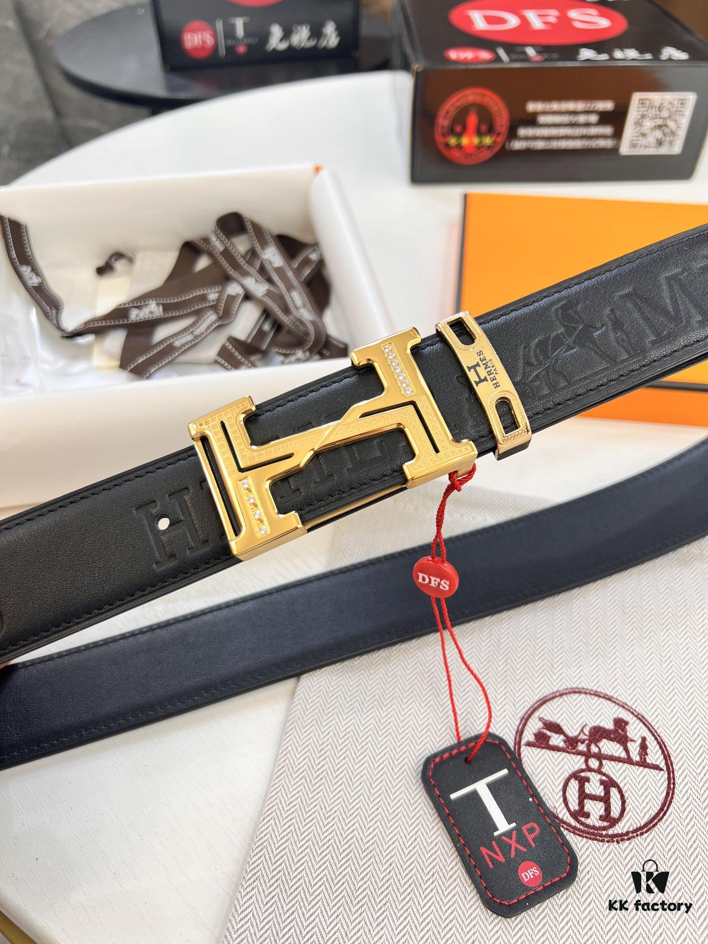 693201613a89a121ed55061b Arrival 🎺🎺 Real Item Shot, Hermes Men's Belt, New Style with Diamond-Encrusted Letters, Inner Buckle with ZP-Synchronized Steel Logo
