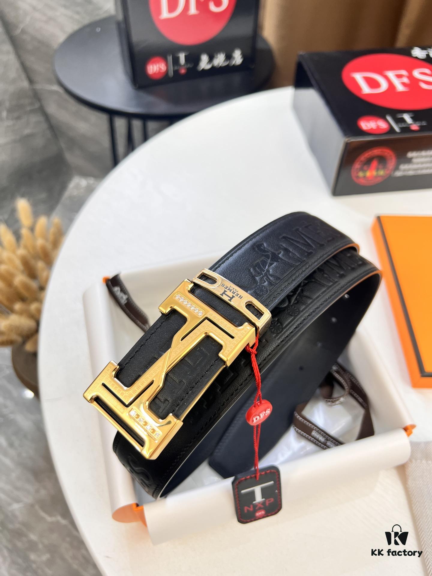 693201613a89a121ed55061d Arrival 🎺🎺 Real Item Shot, Hermes Men's Belt, New Style with Diamond-Encrusted Letters, Inner Buckle with ZP-Synchronized Steel Logo